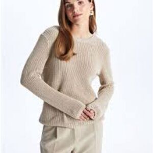 Wooden Ships Beige Crew Neck Sweater